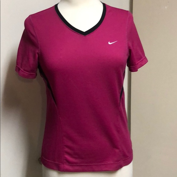 Nike Tops - Nike FitDry Dark Pink Workout Activewear Top